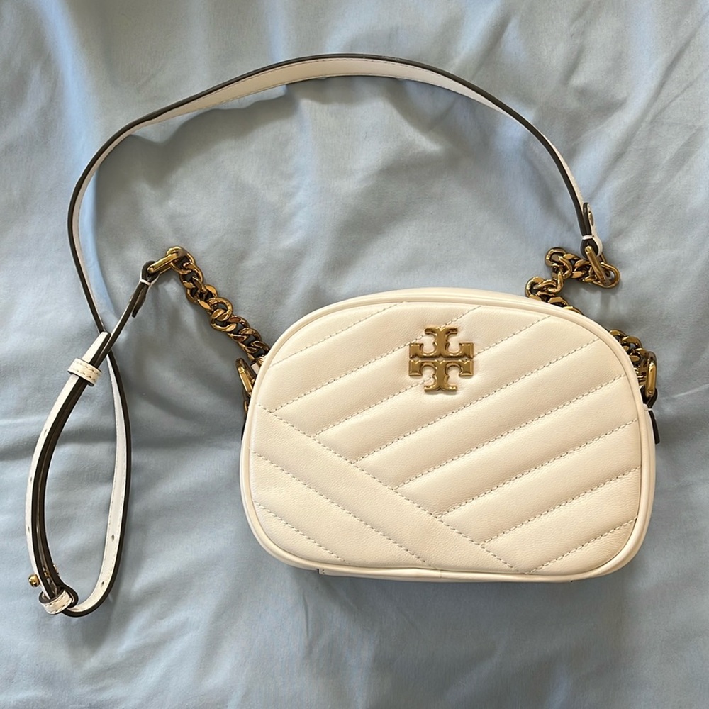 Tory Burch Kira Chevron Bag in cream, gently used once